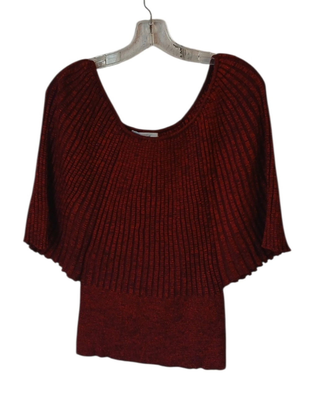 Fashion Avenue Ribbed Boatneck Shimmery Sweater Size Large NWT